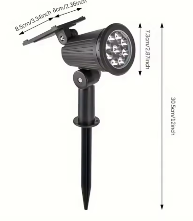 Set van 6 LED Solar Grondspots – Warm Licht, IP44 Waterdicht, Tuin- en Landschapsverlichting