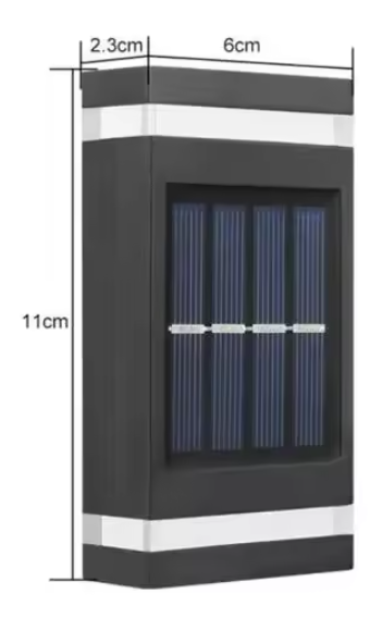 Solar LED Wandlamp voor Buiten – Up & Down Verlichting, IP65 Waterdicht, Op Zonne-energie
