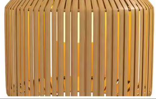 Straatlantaarn op Zonne-energie – Warm Wit LED-licht, Waterdichte Tuinvloerlamp met Rotan Kap, IP44