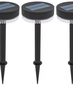 Set van 3 Solar Tuinlampen – Warm Wit Licht, IP65 Waterdicht, LED Buitenverlichting voor Tuin, Balkon & Gazon – Zwart