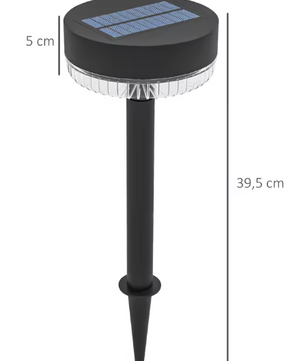 Set van 3 Solar Tuinlampen – Warm Wit Licht, IP65 Waterdicht, LED Buitenverlichting voor Tuin, Balkon & Gazon – Zwart