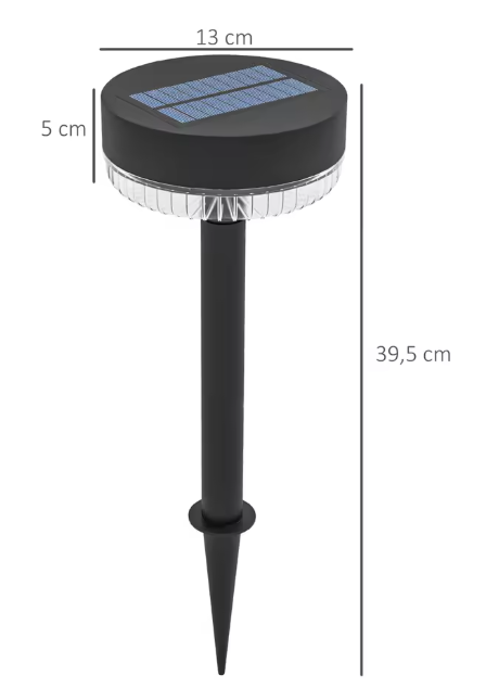 Set van 3 Solar Tuinlampen – Warm Wit Licht, IP65 Waterdicht, LED Buitenverlichting voor Tuin, Balkon & Gazon – Zwart