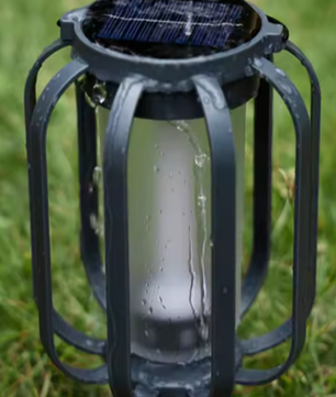 LED Solar Tuinlantaarn – Waterdicht, USB & Zonne-energie Oplaadbaar, Meerdere Lichtmodi, Antiek Design voor Tuin, Patio & Veranda