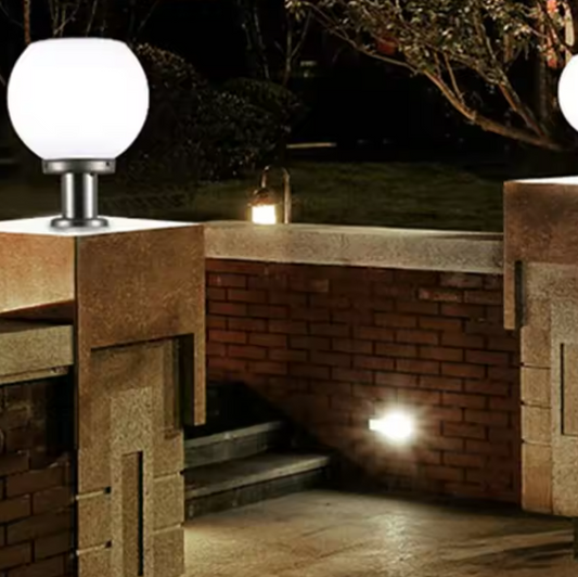 LED Solar Acryl Ronde Bal Lamp – Waterdichte Buitenverlichting voor Tuin, Pad, Muur & Pijlers