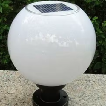 LED Solar Acryl Ronde Bal Lamp – Waterdichte Buitenverlichting voor Tuin, Pad, Muur & Pijlers
