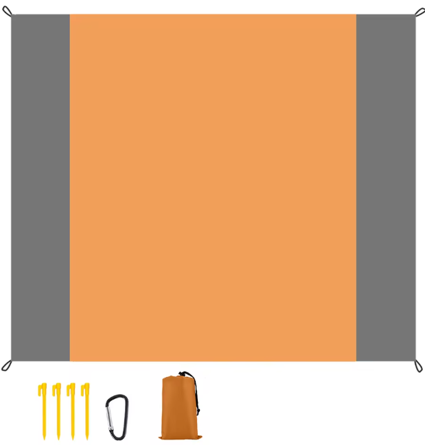 Waterdichte Strand- en Picknickdeken – 200×210 cm, Lichtgewicht & Draagbaar