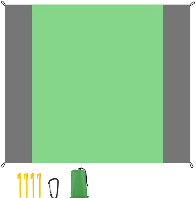 Waterdichte Strand- en Picknickdeken – 200×210 cm, Lichtgewicht & Draagbaar