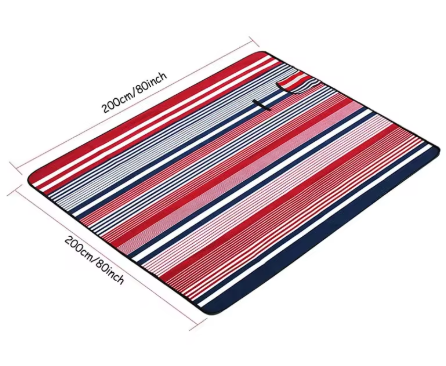 Opvouwbare Picknick- en Stranddeken – 200×200 cm, Waterdicht & Draagbaar