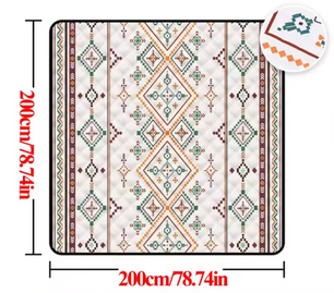Waterdichte Opvouwbare Picknick- en Stranddeken – 200×200 cm, Met Handvat