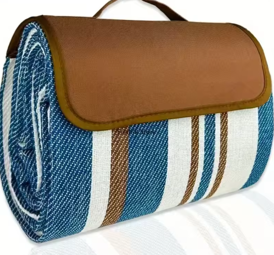 Dubbellaagse Waterdichte Picknick- en Stranddeken – Met Draagtas, 152×203 cm