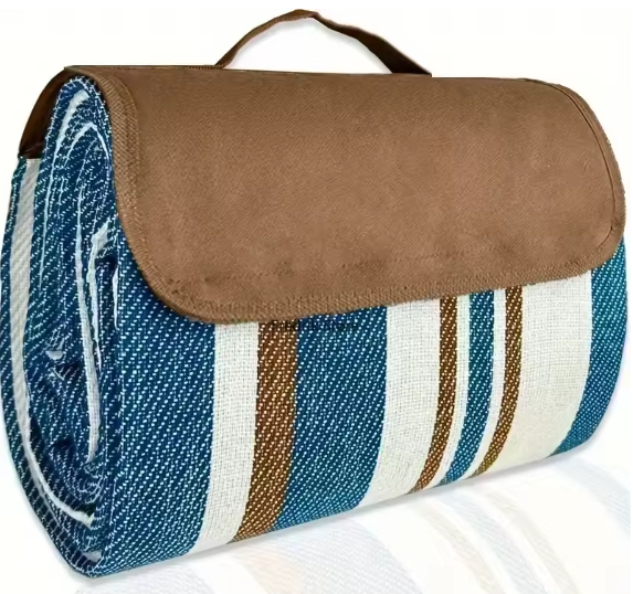 Dubbellaagse Waterdichte Picknick- en Stranddeken – Met Draagtas, 152×203 cm