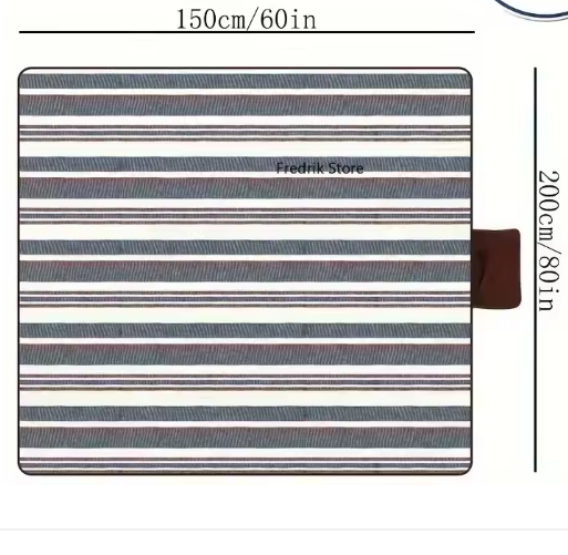 Dubbellaagse Waterdichte Picknick- en Stranddeken – Met Draagtas, 152×203 cm