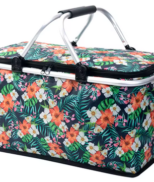 Opvouwbare Thermisch Geïsoleerde Koeltas – 30L, Waterdichte Voering & Draagmand voor Picknick, Kamperen en Reizen
