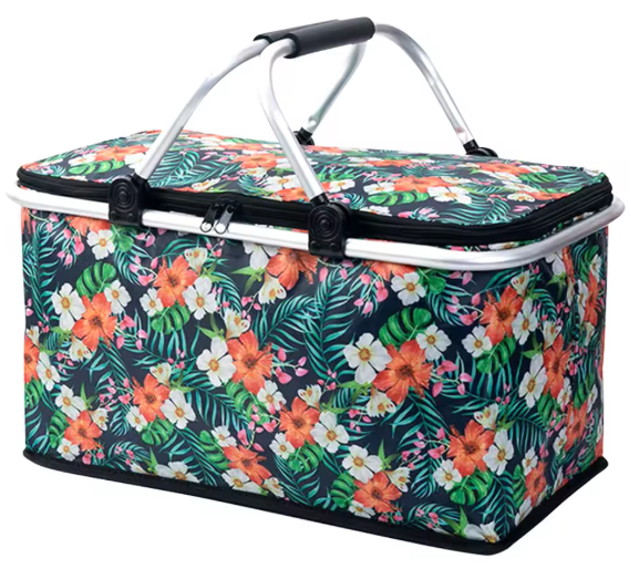 Opvouwbare Thermisch Geïsoleerde Koeltas – 30L, Waterdichte Voering & Draagmand voor Picknick, Kamperen en Reizen
