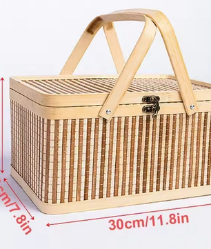 Picknickmand – Draagbare Opbergdoos met Handvat, Lichtgewicht en Ruim, Ideaal voor Camping, Boot & Outdoor Evenementen
