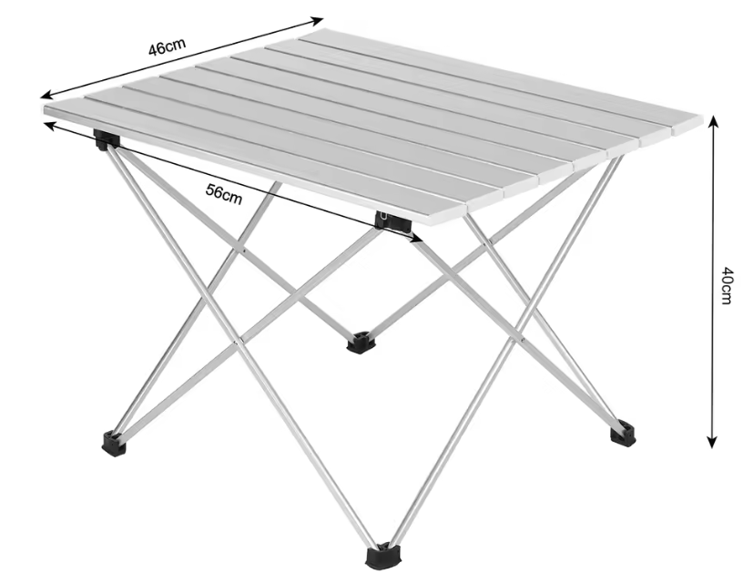 Opvouwbare Aluminium Campingtafel – Lichtgewicht, Draagbaar & Inclusief Draagtas