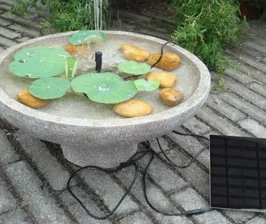 Zonne-energie Vijverfontein – 1,2 W Waterpomp met 6 Sproeiers, 200 L/u, voor Tuin & Vogelbad