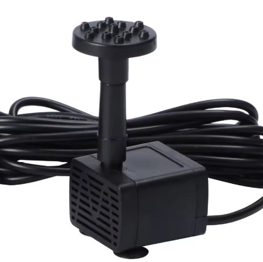 Zonne-energie Vijverfontein – 1,2 W Waterpomp met 6 Sproeiers, 200 L/u, voor Tuin & Vogelbad
