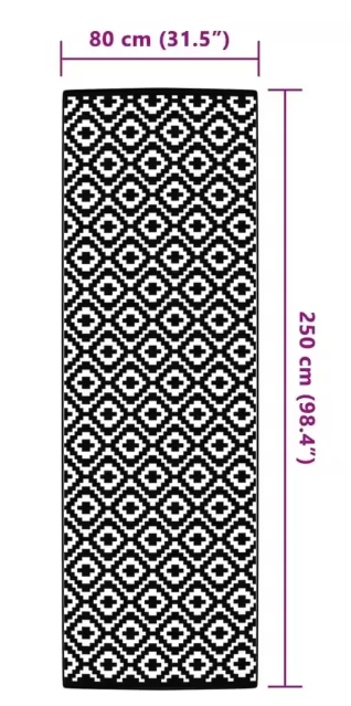 Buitentapijt – Grijs, 80×250 cm, Duurzaam & UV-bestendig Polypropyleen