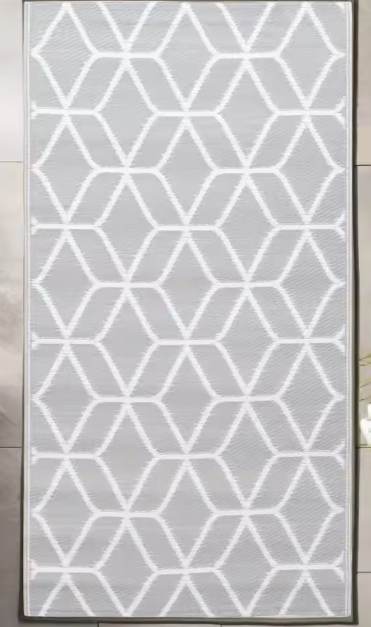 Buitentapijt – 190×290 cm, Dubbelzijdig Jacquardpatroon, Duurzaam Polypropyleen, Geschikt voor Tuin, Balkon en Terras