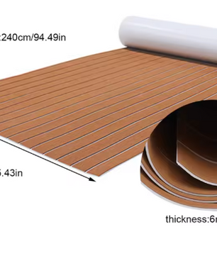 Antislipmat – 240×90 cm, Hoge Dichtheid, Duurzaam EVA-schuim, Zelfklevend, Geschikt voor Boot, Jacht, Camper en DIY Vloerdecoratie