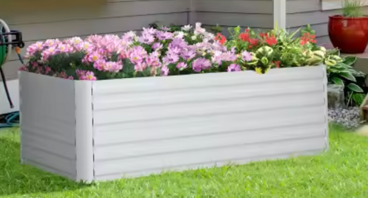 Verhoogd Stalen Tuinbed 180×90×60 cm – Ruime Plantenbak voor Bloemen, Groenten & Kruiden