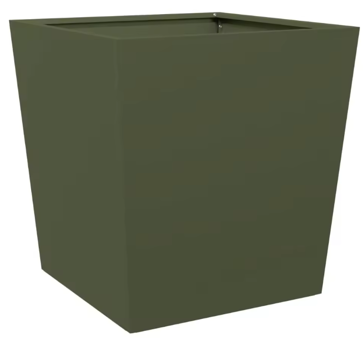Vierkante Stalen Tuinbloempot – 50 × 50 × 50 cm, Duurzaam Geoxideerd Staal