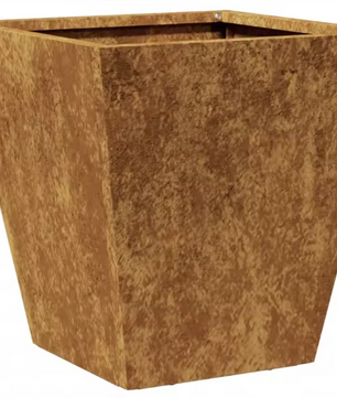 Vierkante Stalen Tuinbloempot – 50 × 50 × 50 cm, Duurzaam Geoxideerd Staal