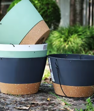 Hangende Zelfbewaterende Plantenbak – Kunststof Bloempot met Schotel en Waterniveau-indicator