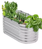 Metalen Verhoogd Tuinbed – Gegalvaniseerde Plantenbak met Open Bodem – Duurzaam en Ruim voor Buitenplanten