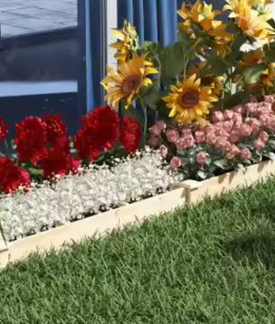 Verhoogd Houten Tuinbed met 2 Vakken – Grote Plantenbak voor Kruiden, Groenten en Bloemen – Natuurlijk en Duurzaam