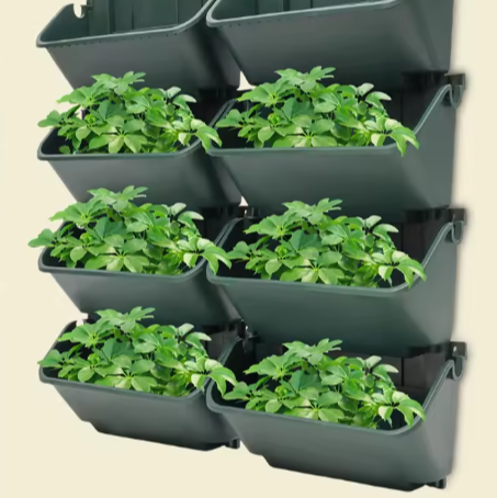 8-Delige Verticale Tuin Plantenbak – Wandgemonteerde Bloembakken voor Binnen en Buiten
