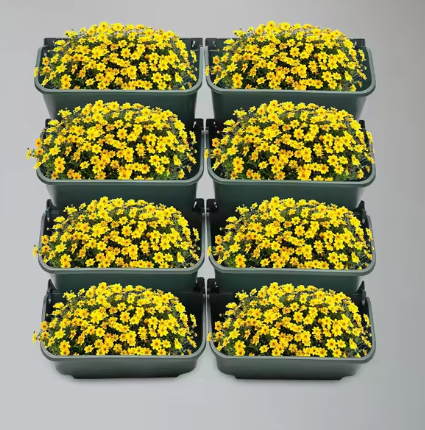 Set van 8 Wandgemonteerde Plantenbakken – Creëer een Verticale Tuin voor Binnen & Buiten