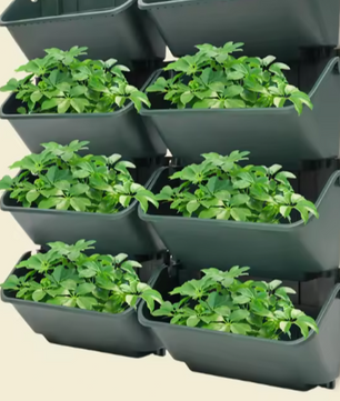 Set van 8 Wandgemonteerde Plantenbakken – Creëer een Verticale Tuin voor Binnen & Buiten