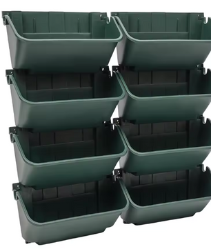 Set van 8 Wandgemonteerde Plantenbakken – Creëer een Verticale Tuin voor Binnen & Buiten