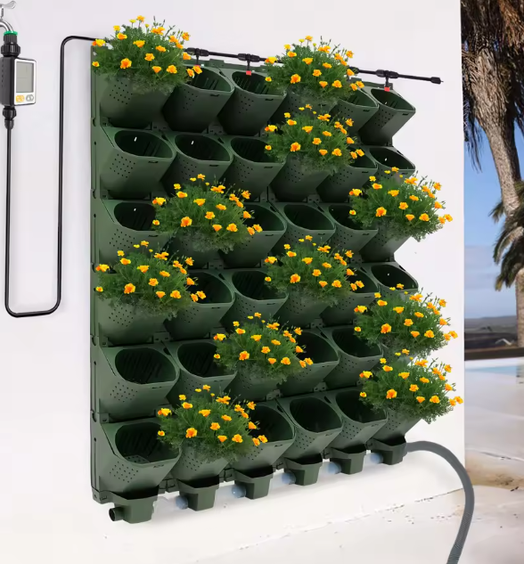 36-delige Verticale Muurplantenbak – Inclusief Zelfwatergevend Druppelirrigatiesysteem