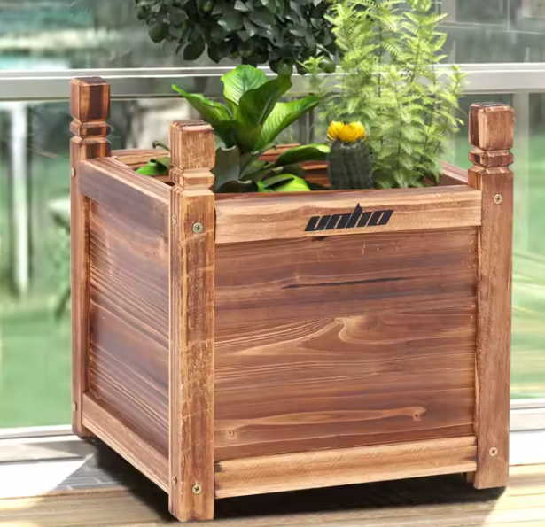 Verhoogde Houten Plantenbak – Massief Grenen, Duurzaam & Decoratief