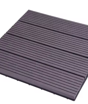 Set van 11 WPC Composiet Terrastegels 30×30 cm – In Elkaar Grijpende Houteffect Tuintegels met Kliksysteem