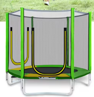 Buiten Trampoline Ø 213 cm – Inclusief Schuifladder, Veiligheidsnet, 2 Deuren & Gewatteerde Staven – Draagvermogen 100 kg