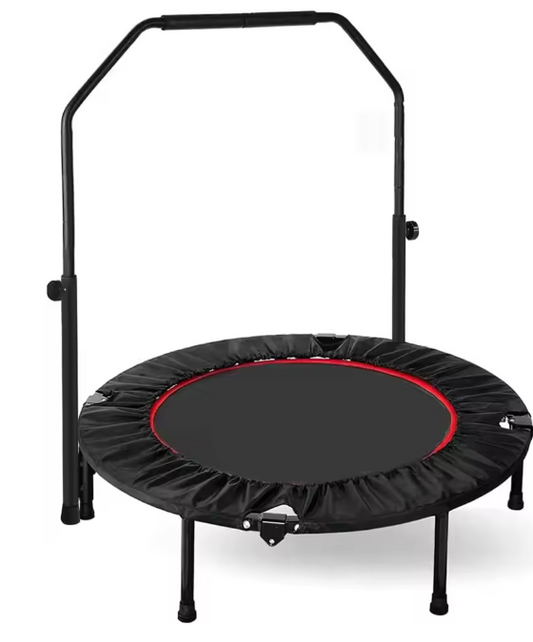 Opvouwbare Fitness Trampoline Ø 101 cm – Met Verstelbaar Handvat, Indoor & Outdoor Rebounder, Draagvermogen 150 kg