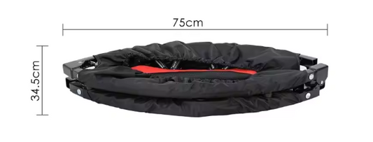 Opvouwbare Fitness Trampoline Ø 101 cm – Met Verstelbaar Handvat, Indoor & Outdoor Rebounder, Draagvermogen 150 kg