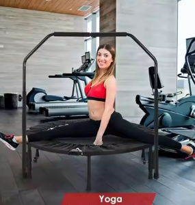 Opvouwbare Fitness Trampoline Ø 101 cm – Met Verstelbaar Handvat, Indoor & Outdoor Rebounder, Draagvermogen 150 kg