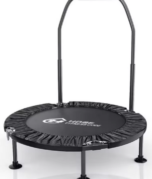 Opvouwbare Mini Fitness Trampoline Ø 101,5 cm – Met Verstelbaar Handvat, Indoor & Outdoor Rebounder, Draagvermogen 150 kg