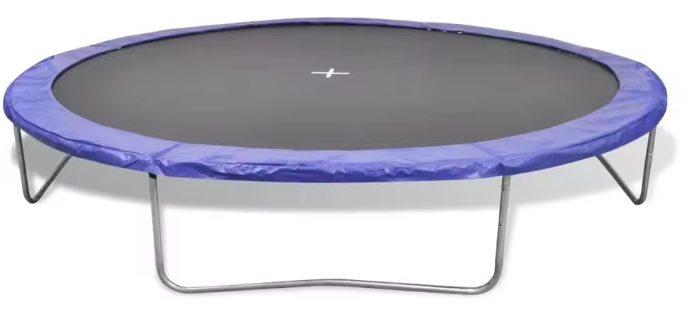 Trampolineset Ø 426 cm – 5-delig met Veiligheidsnet, Ladder, Regenhoes & Framebescherming – Draagvermogen 150 kg