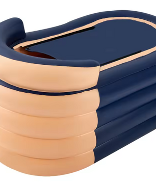 Opblaasbare Badkuip met Ergonomische Rugleuning – PVC, Inclusief Draadloze Oplaadbare Pomp, 220 kg Draagvermogen