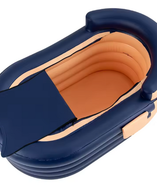 Opblaasbare Badkuip met Ergonomische Rugleuning – PVC, Inclusief Draadloze Oplaadbare Pomp, 220 kg Draagvermogen