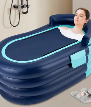Opblaasbare Badkuip voor Volwassenen – Met Ergonomische Rugleuning, 4 Kamers & Draadloze Oplaadbare Luchtpomp