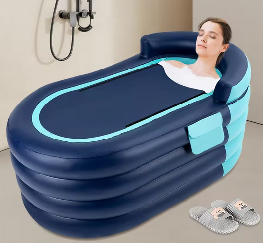 Opblaasbare Badkuip voor Volwassenen – Met Ergonomische Rugleuning, 4 Kamers & Draadloze Oplaadbare Luchtpomp