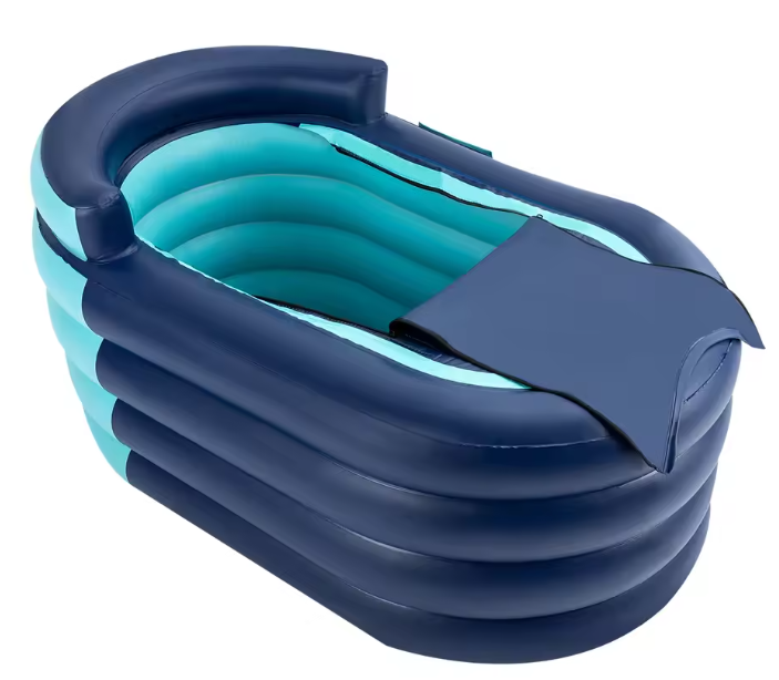 Opblaasbare Badkuip voor Volwassenen – Met Ergonomische Rugleuning, 4 Kamers & Draadloze Oplaadbare Luchtpomp