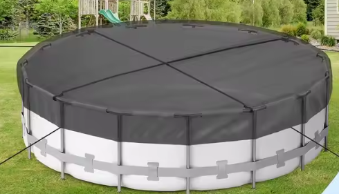 Ronde Zwembadafdekking – 310 cm, Waterdicht & Scheurbestendig, Inclusief Bevestigingsset